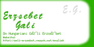 erzsebet gali business card